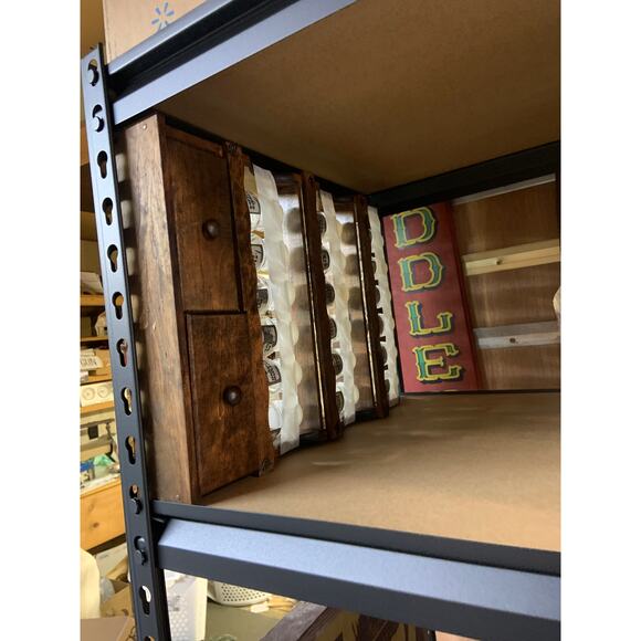 Large Hand Carved White Wood Rustic Corbel  Wall Shelf Approximately 15" High - Picture 11 of 11